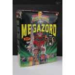 Boxed Bandai Power Rangers Deluxe Megazord playset with instructions, missing sword