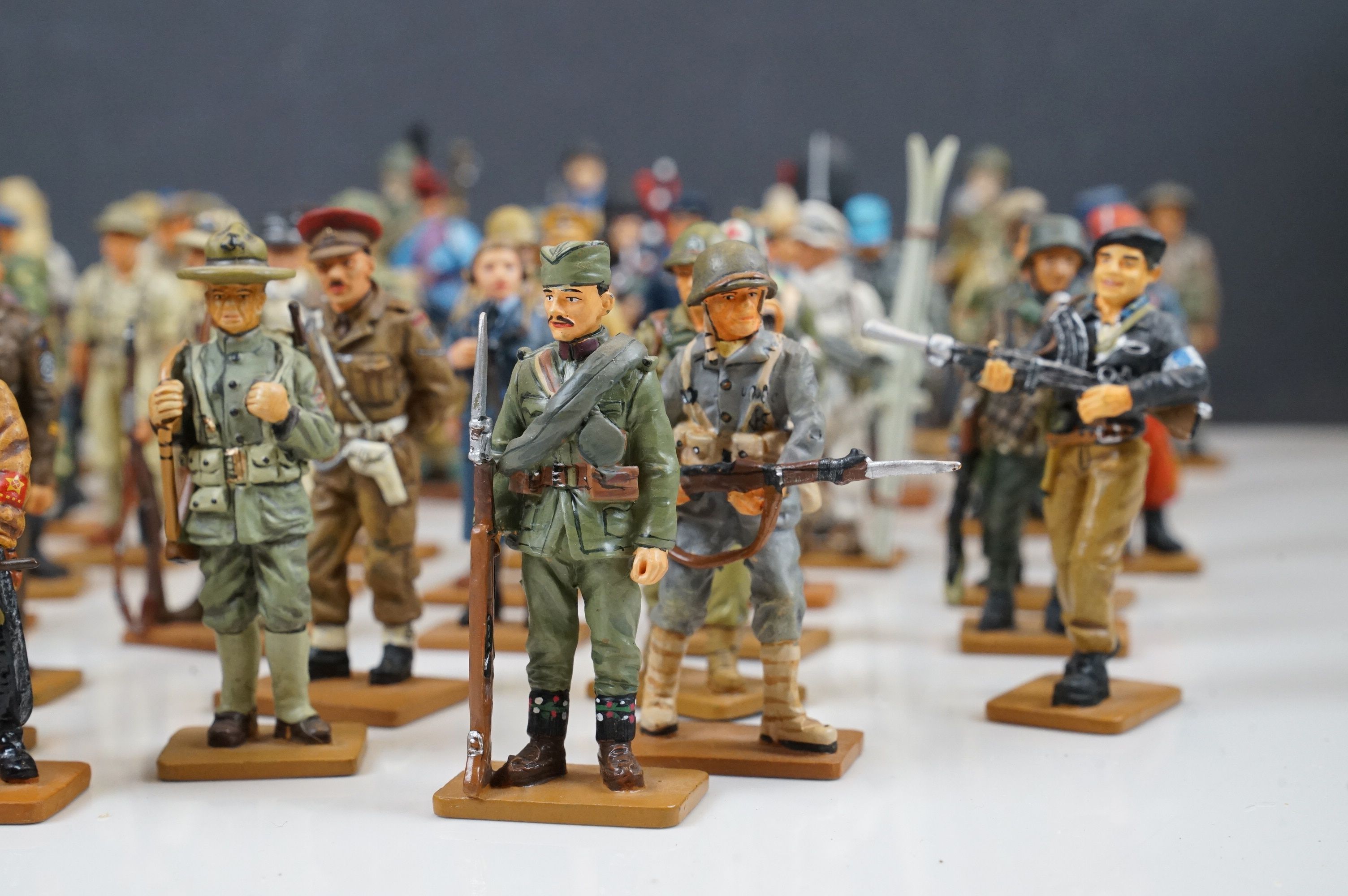 A large collection of Del Prado metal military figures to include WW2 German Warrant officer, Gurkha - Image 4 of 20