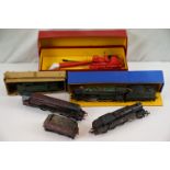 Four Hornby Dublo locomotives all showing play wear or repainting, to include Bristol Castle,
