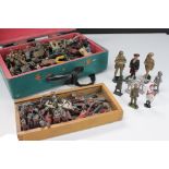 A collection of vintage mainly Britain lead figures to include military and cowboys together with