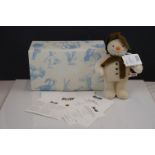 Steiff - boxed Snowman 664557, approx 25cm, with certificate