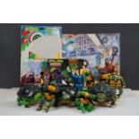 Teenage Mutant Ninja Turtles - 12 x playworn playmates TMNT Mutations action figures to include