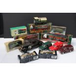 A box of loose and boxed Corgi and Vanguard vehicles to include Eddie Stobart lorries, cars and