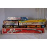 A quantity of vintage games to include Tin Can Alley, Tank Command and Tank Battle.