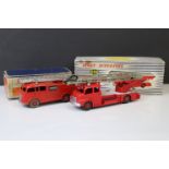 Two boxed Dinky diecast fire engine models to include Supertoys 956 Turntable Fire Escape and 555