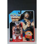 WWF / WWE Wrestling - Carded Hasbro WWF Berzerker figure with some creasing and card bend, excellent