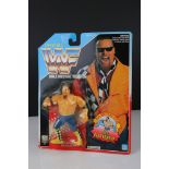 WWF / WWE Wrestling - Original carded Hasbro WWF Jim The Anvil Neidhart figure, slight bubble