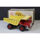 Boxed Dinky 924 Aveling Barford Centaur Dump Truck diecast model, gd with some paint loss, red cab