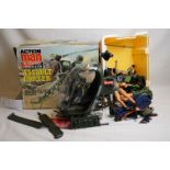 Boxed Palitoy Action Man Transport Command Assault Copter plus a quantity of play worn Action Man