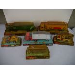 Six boxed Dinky diecast models to include 945 AEC Fuel Tanker x 2 (ESSO & Lucas Oil), 915 AEC with