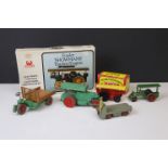 Boxed Hales Fowler Showmans Traction Engine plastic kit, Dinky Aveling Barford, boxed plastic 1924