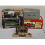 A collection of boxed diecast vehicles to include 1:18 scale Land Rover series II pick-up and a 1:18