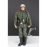 Vintage Action man figure in World War Two German Wehrmacht uniform complete with grenade and