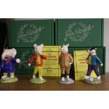 Two Pairs of Boxed Royal Doulton Beswick ware Rupert Bear Figures - Rupert Bear / Podgy Pig, limited