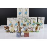 Eight boxed Beswick Beatrix Potter to include Cottontail 1985, Tom Thumb 1987, Jemima Puddleduck
