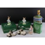 Three Boxed John Beswick Ceramics including Tom Kitten, Little Lovables Merry Christmas and Peter