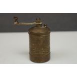 Vintage brass spice mill grinder