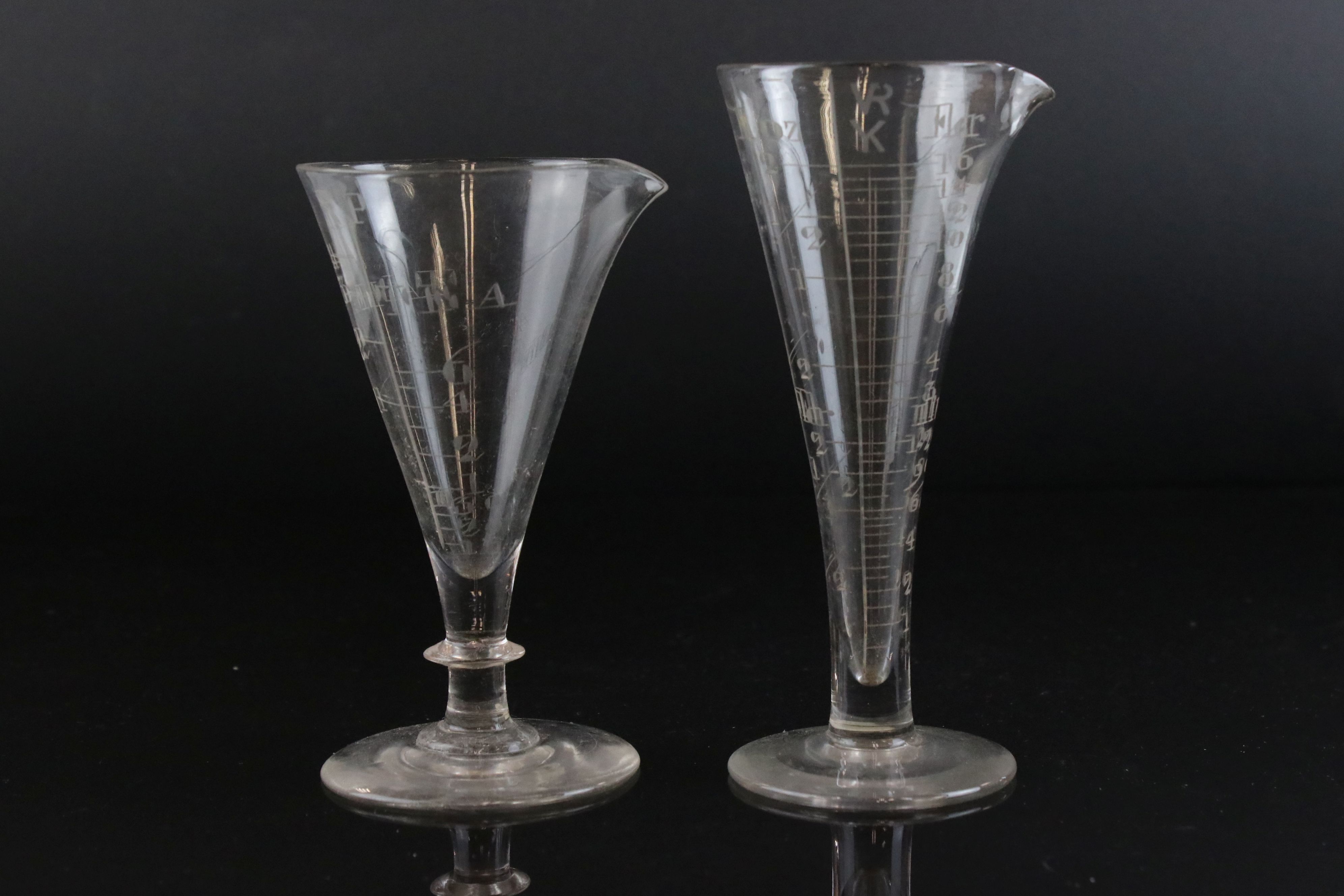 Collection of Antique Glass including helmet shaped fluted jug, 6" high, cut glass gobular jug, - Image 8 of 11