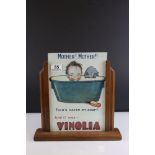 Art Deco Oak Picture Frame containing an Advertising Style Print, 31cms high