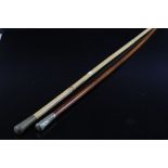 Two Military Swagger Sticks, longest 71cms