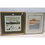 Two Alisa Kennedy limited prints titled Goosewell signed in pencil.