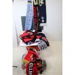 Large quantity of mixed football scarves and hats