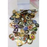 Collection of 90+ bowls badges, 1930s onwards, to include Essex County 1936, early Fleming Park,