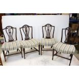 Set of Four Hepplewhite style Mahogany Dining Chairs