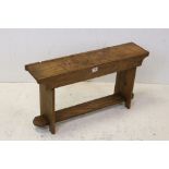 Rustic pine kitchen bench