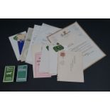Tobacco / Smoking ephemera - a collection of letters, menus, tickets, cigarette packets etc,