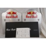 A Red Bull advertising stand.