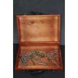 A box containing a good selection of unusual vintage keys.