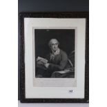 David Garrick (1717-1779), English actor and playwright, a framed antique portrait by William