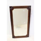 Late 19th / Early 20th century Mahogany Framed Bevelled Edge Mirror, 55cms x 105cms