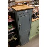 Painted pine two door kitchen cupboard