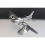 Vintage cast alloy model of a bomber plane