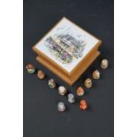 Eleven Franklin Mint porcelain 'Friends Of the Forest' thimbles