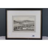 I Luard, early 19th century sepia wash, rural landscape, signed, titled verso, 16 x 24 cm