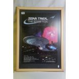 A framed and glazed poster from the first European Star Trek exibition, signed by Herman Zimmerman.