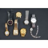 A collection of watches to include vintage Everite example.