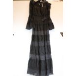 A vintage Mexicana black cotton & lace dress.