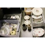 A large collection of mixed ceramics to include part tea and dinner sets, makers include Royal