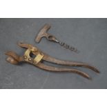 A Tangent Lever antique corkscrew.