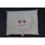 A World War One silk and embroidered Souvenir of Egypt bag.