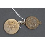 Two Early 20th century Nautical Bronze Medals - H.M.S. Ramillies 1936 Football Medal and H.M.S.