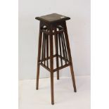 Early 20th century Mahogany Square Jardiniere Stand, 95cms high