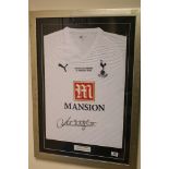 A framed and glazed Tottenham Hotspur 2008 Carling Cup winners shirt signed Jonathan Woodgate.