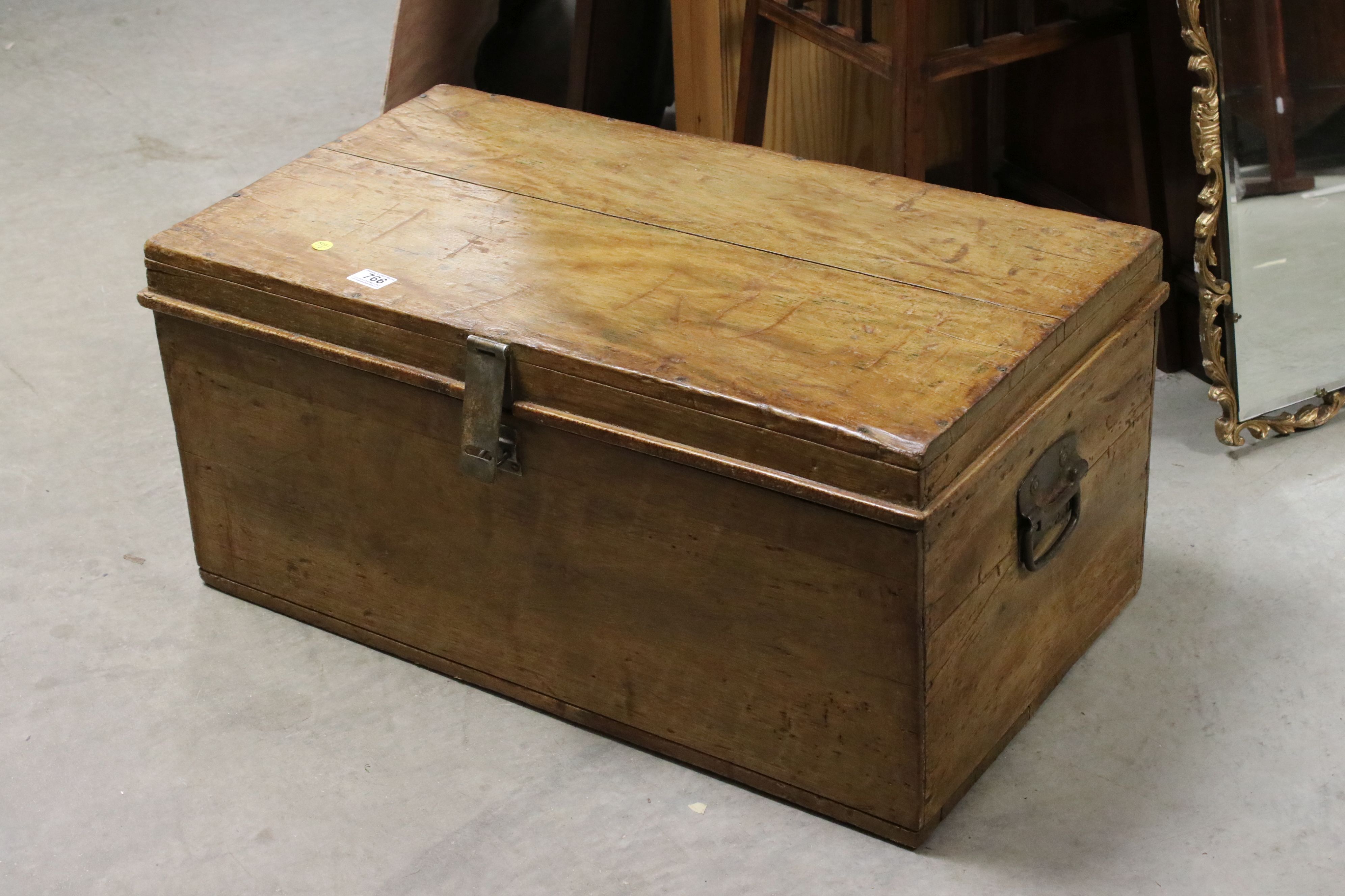 Vintage pine blanket box