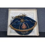 Blue Velvet with Gold decoration Rugby presentation Cap from the 1922-23 Calcutta Cup with