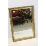 Modern Gilt Framed Bevelled Edge Rectangular Mirror, 61cms x 87cms